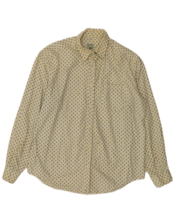 UNIFORM Damen-Hemd mit lockerer Passform und abstraktem Muster, UK 14, Mittelgelb aus Baumwolle