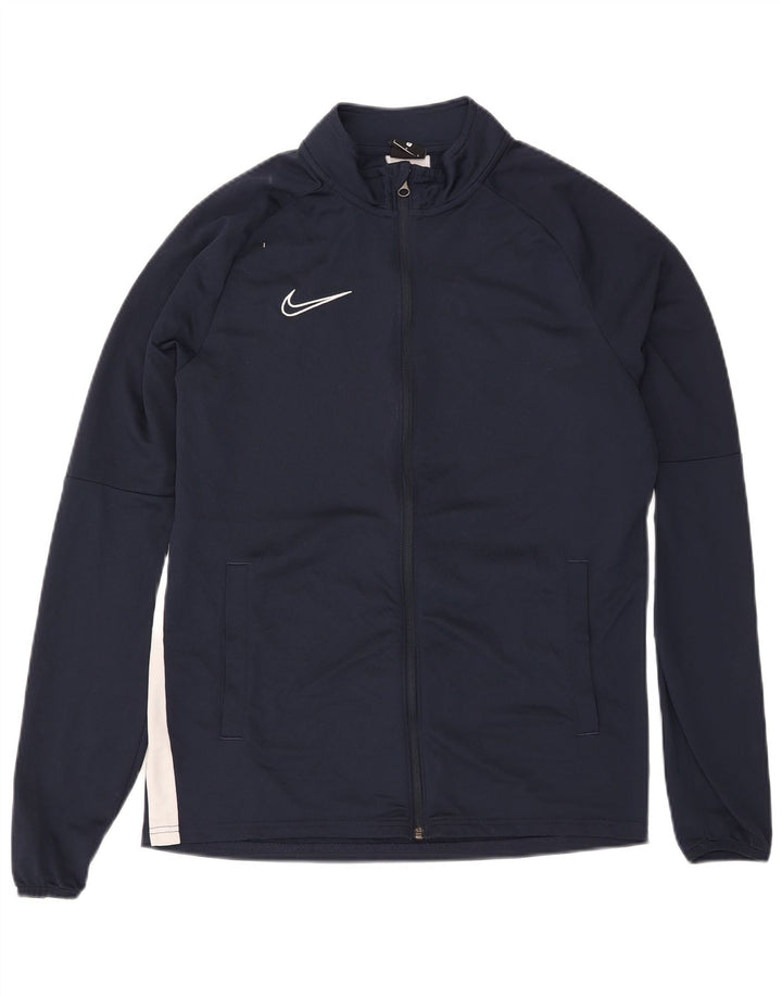 Nike Herren Dri Fit Trainingsanzug-Top-Jacke, groß, Marineblau, Farbblock