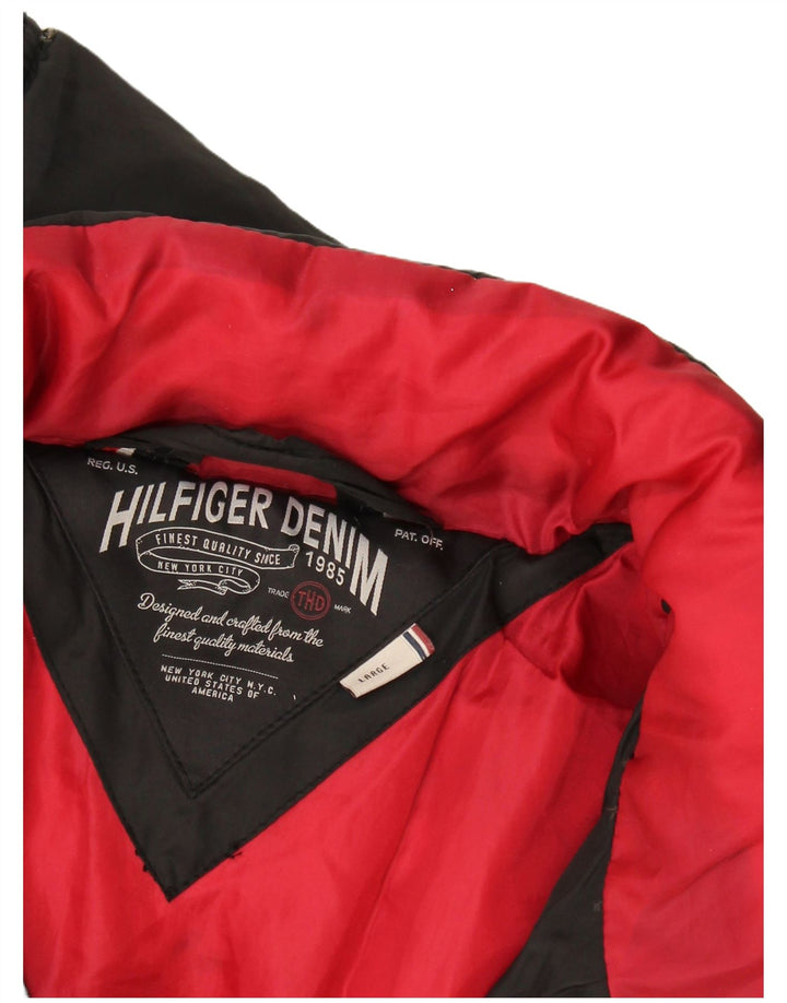 Tommy Hilfiger Herren Wattierte Jacke UK 40 Large Schwarz