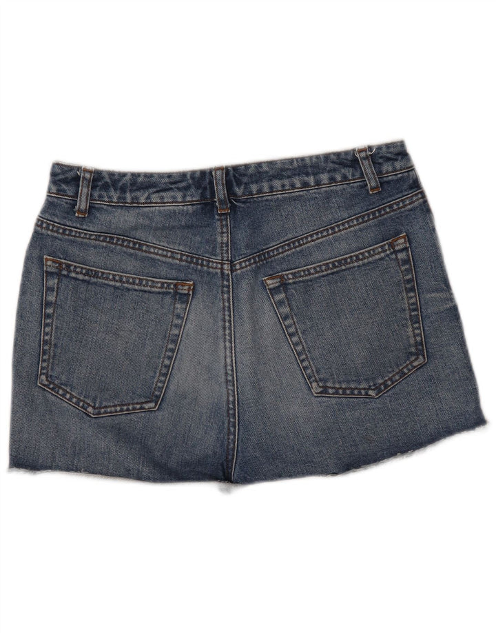 TOPSHOP Damen Jeansshorts UK 12 Medium W30 Blaue Baumwolle