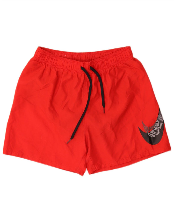 Nike Herren-Badeshorts mit Grafik, mittelrotes Polyester