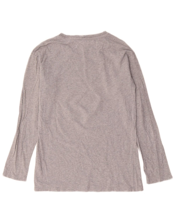 Kenzo Boys Paris Graphic Top Langarm 13–14 Jahre grau gesprenkelte Baumwolle