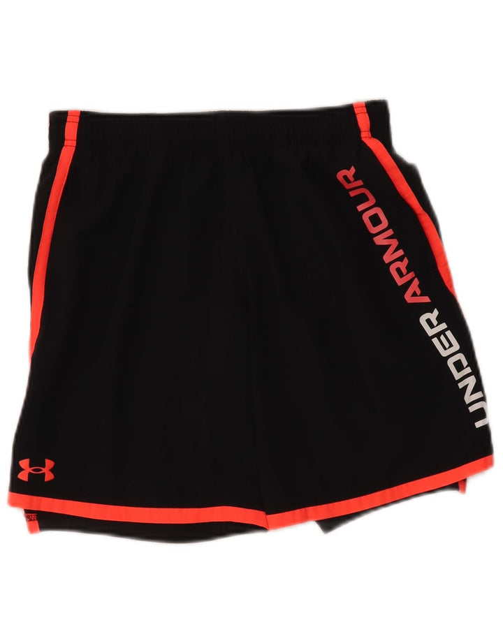 Under Armour Jungen-Sportshorts mit Grafik, 11–12 Jahre, Größe L, schwarzes Polyester