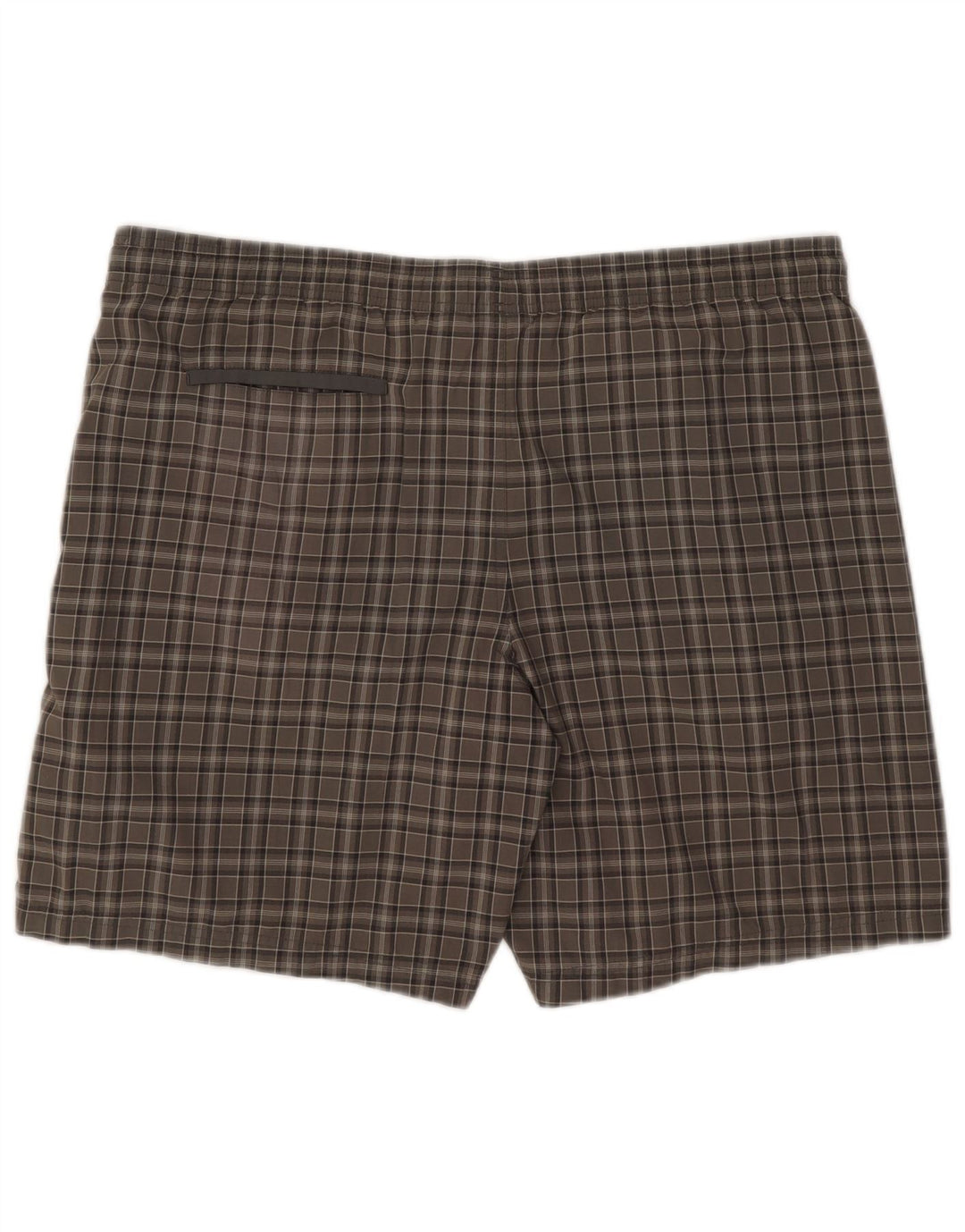 Adidas Herren-Badeshorts, groß, grau kariert, Polyester