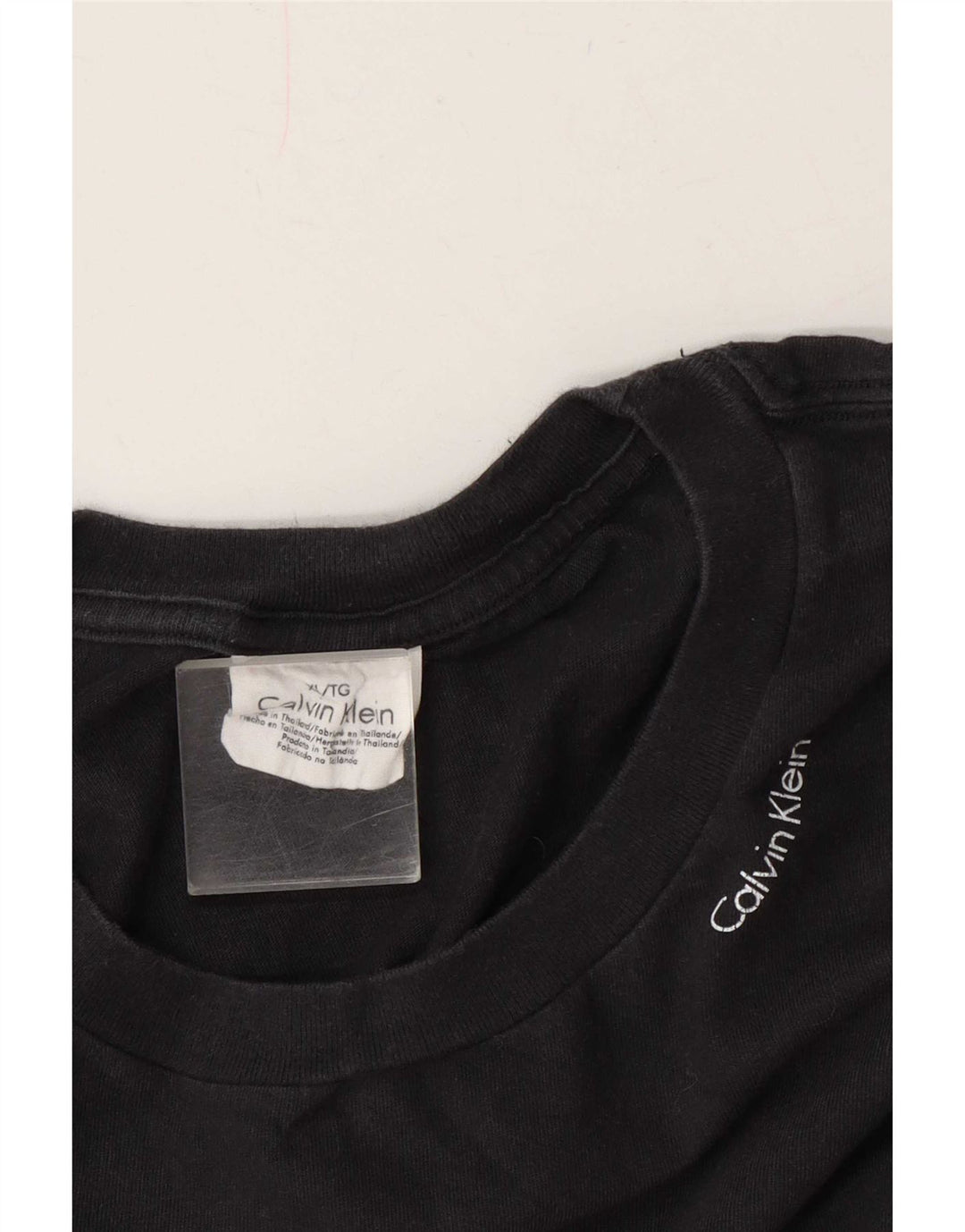 Calvin Klein Herren T-Shirt Top XL Grau Baumwolle