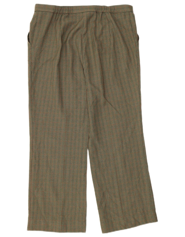 Marks & Spencer Damen Chinohose UK 14 Large W32 L26 Grün kariert