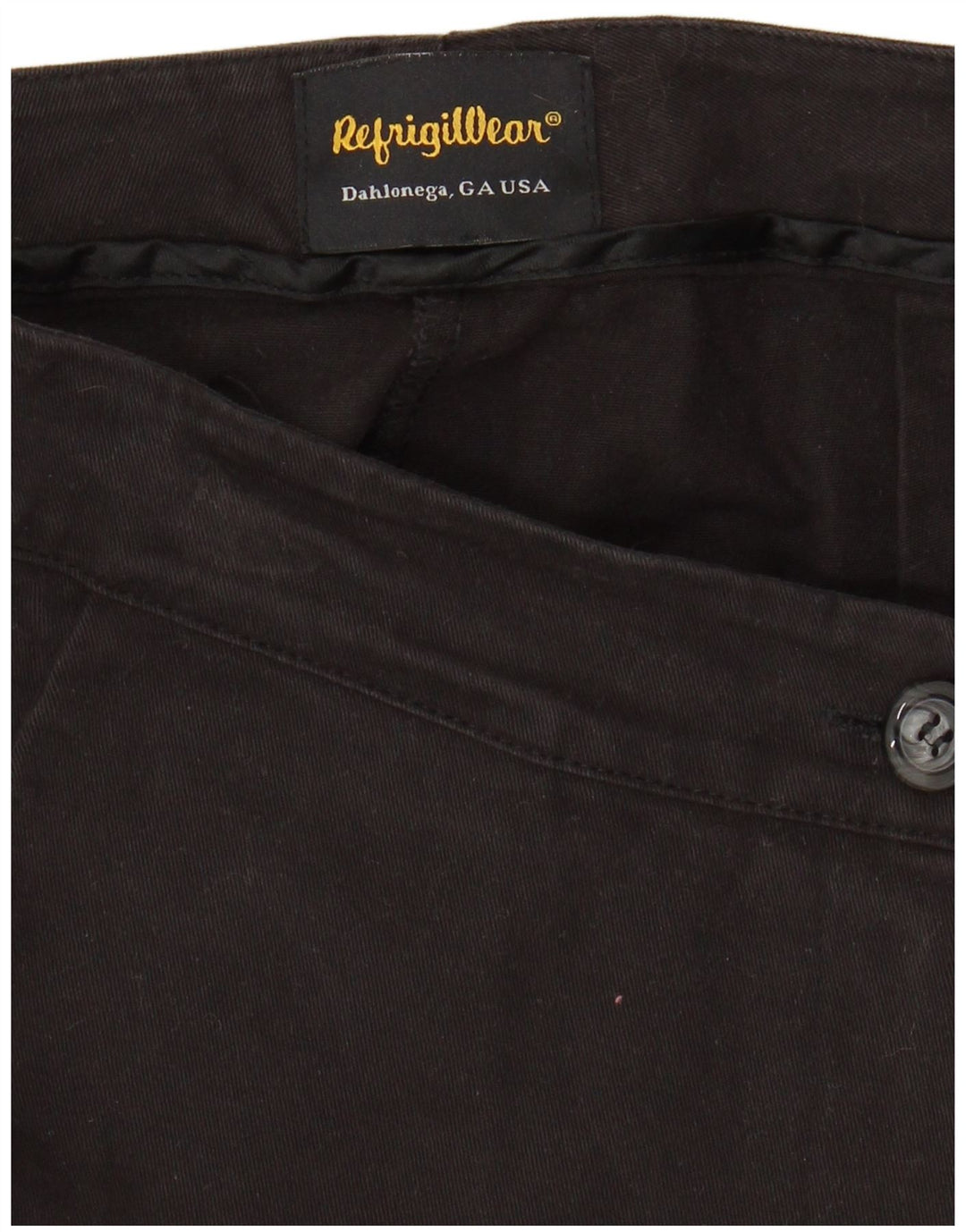 REFRIGIWEAR Gerade geschnittene Damenhose, Größe S, W28, L25, schwarze Baumwolle