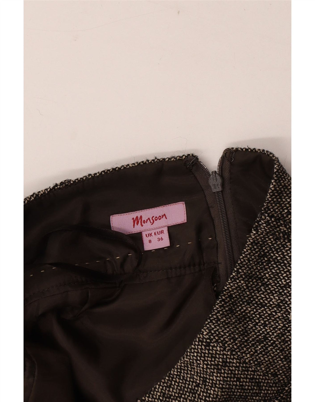 Monsoon Damen Bleistiftrock UK 8 Small W30 Grau meliert