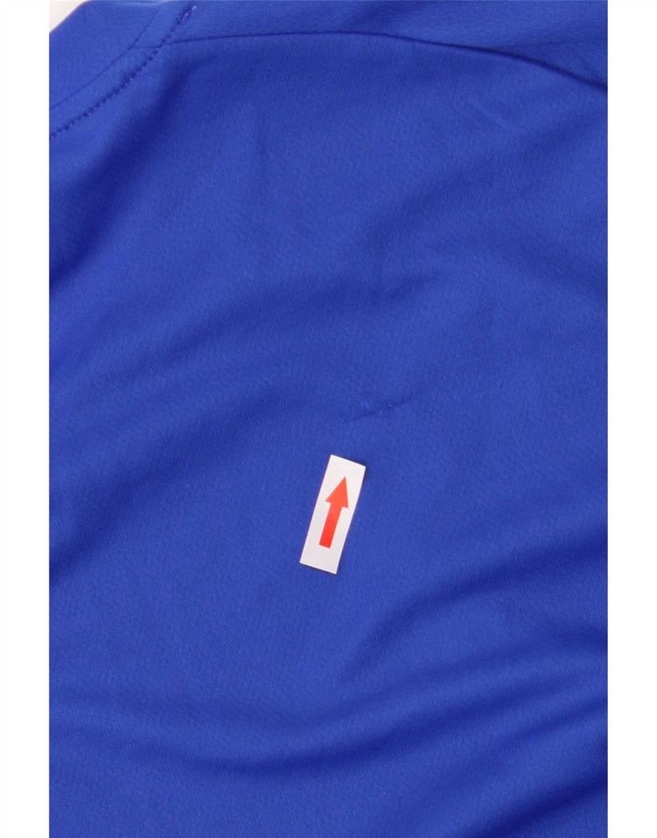 Adidas Herren Climalite T-Shirt Top Mittelblaues Colourblock-Polyester