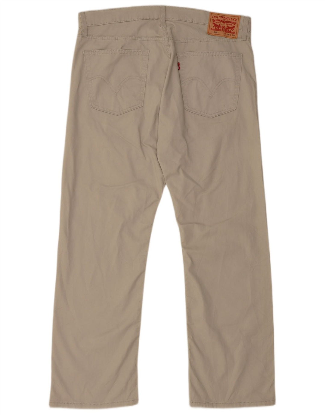 LEVI'S Herren 514 Straight Casual Hose W36 L30 Beige Baumwolle