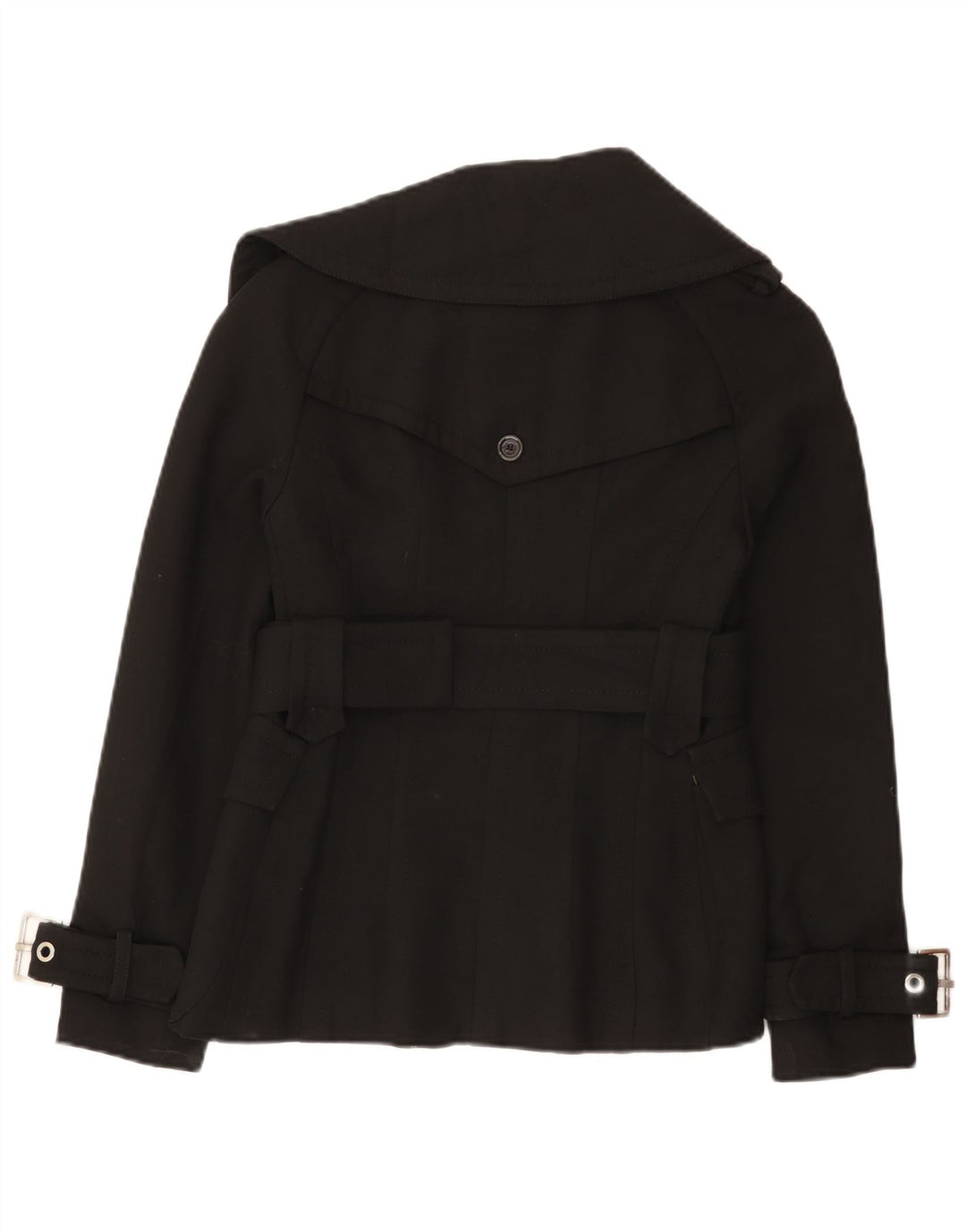 Zara Damen Bikerjacke UK 12 Mittelschwarzes Polyester