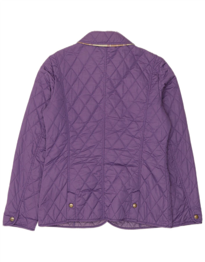 Barbour Damen Steppjacke UK 12 Medium Lila Polyester