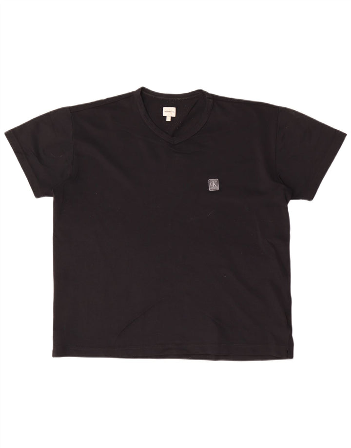 Calvin Klein Jeans Herren T-Shirt Top XL Schwarz Polyamid