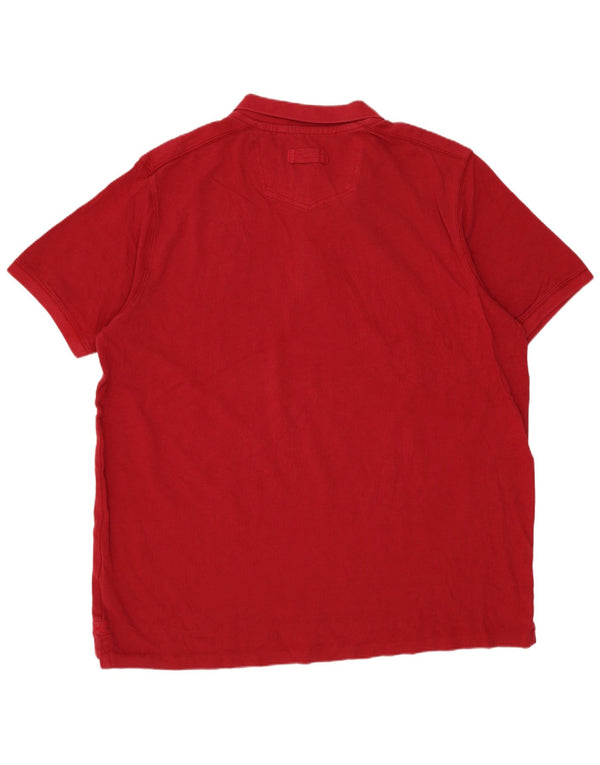 Fat Face Herren Poloshirt 2XL Rot Baumwolle