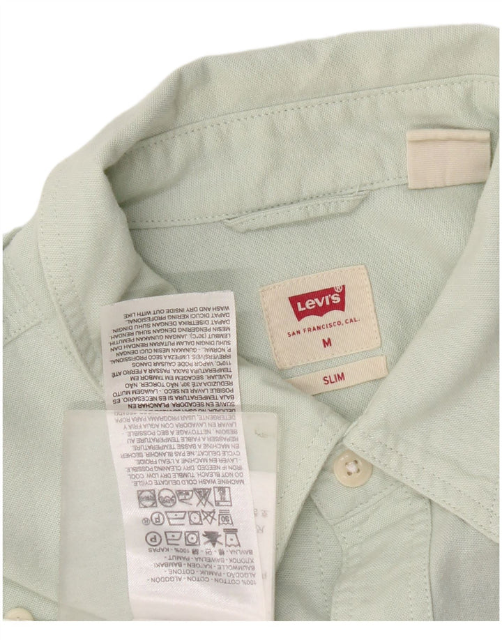 Levi's Herren-Slim-Fit-Hemd aus mittelgrüner Baumwolle