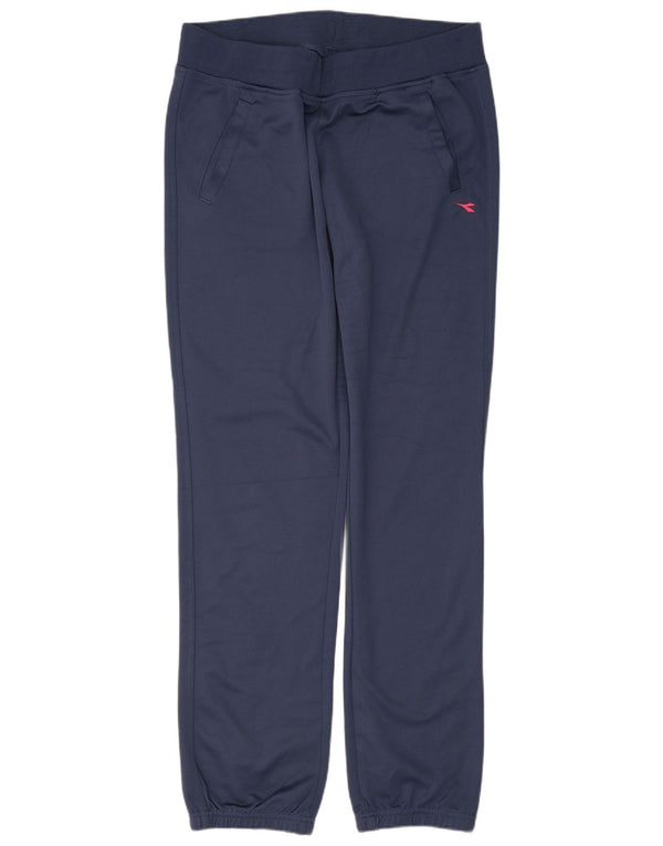Diadora Damen-Trainingshose, Jogginghose, Größe 44, Marineblau, Polyester