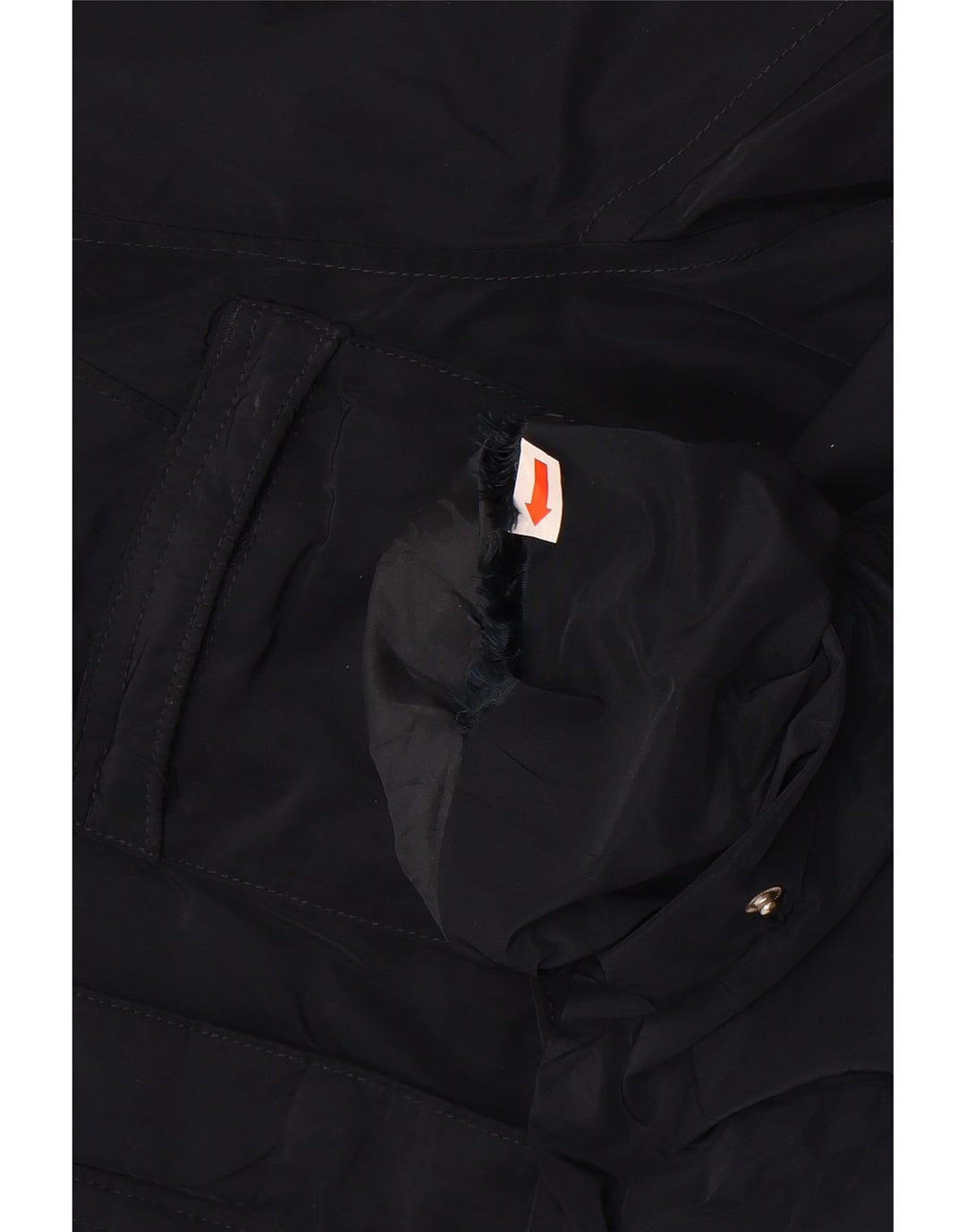 ELLESSE Womens Hooded Rain Jacket UK 16 Large Navy Blue Polyester Vintage Ellesse and Second-Hand Ellesse from Messina Hembry 