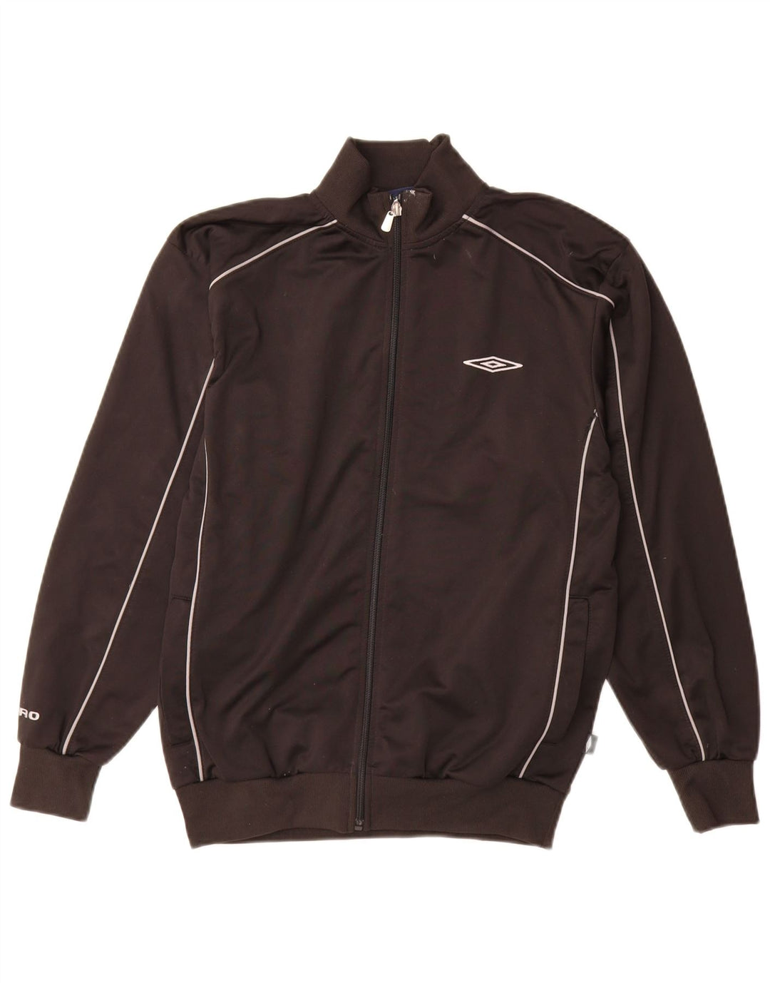 UMBRO Jungen-Trainingsanzug-Top-Jacke, 12–13 Jahre, XL, schwarzes Polyester