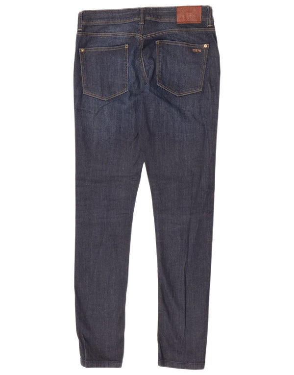 Zara Damen Skinny Jeans EU 38 Small W28 L30 Marineblau Baumwolle