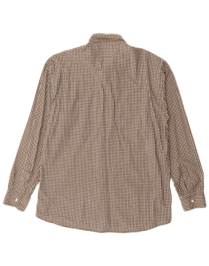 Rifle Herrenhemd, groß, beige Gingham-Baumwolle
