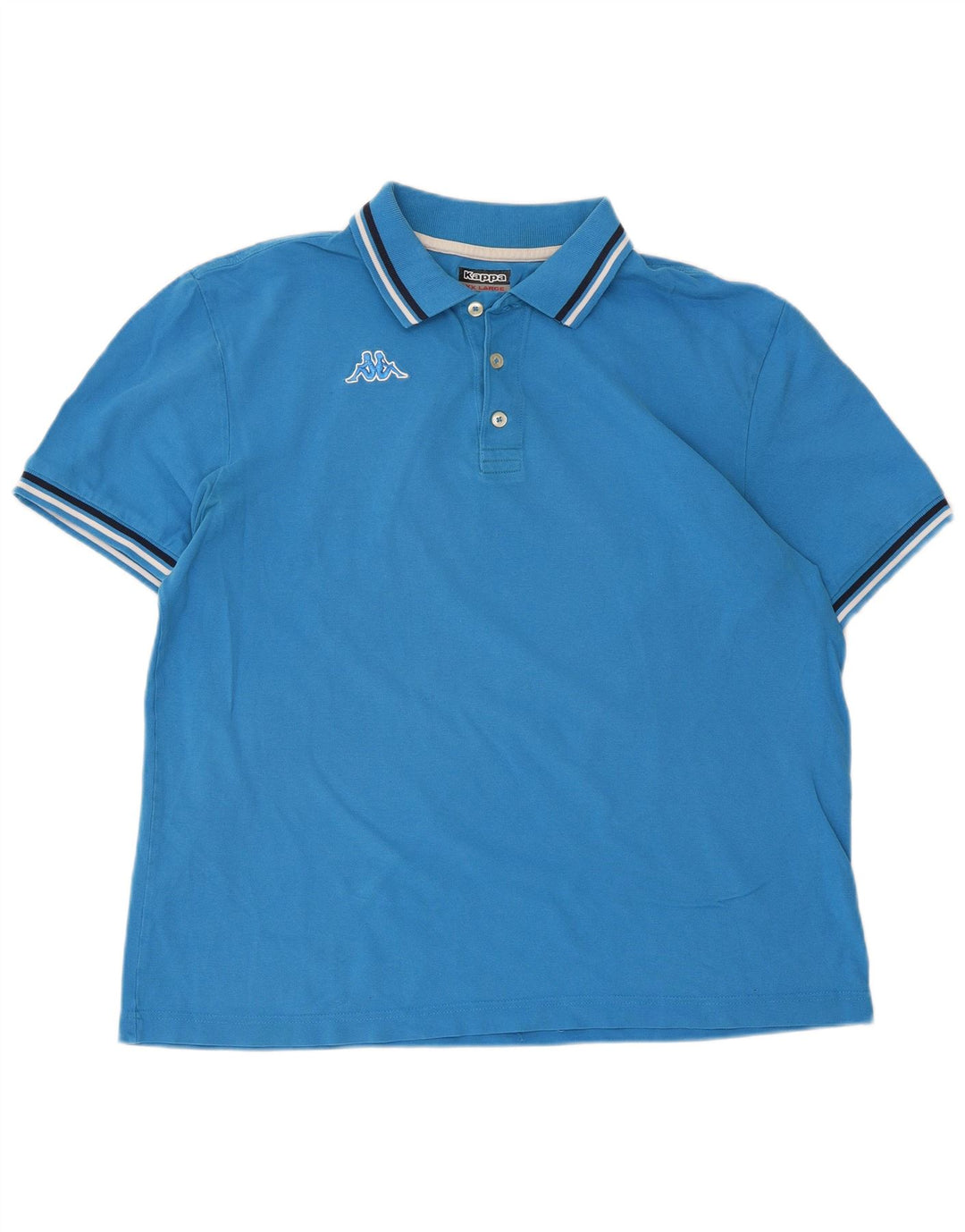 Kappa Herren Poloshirt 2XL Blau Baumwolle