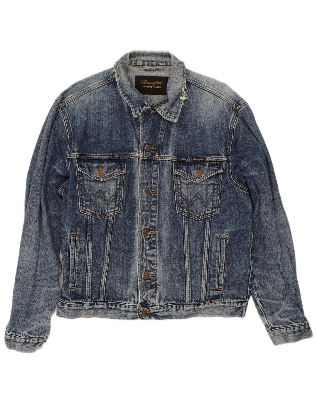 Wrangler Damen Jeansjacke UK 16 Große blaue Baumwolle