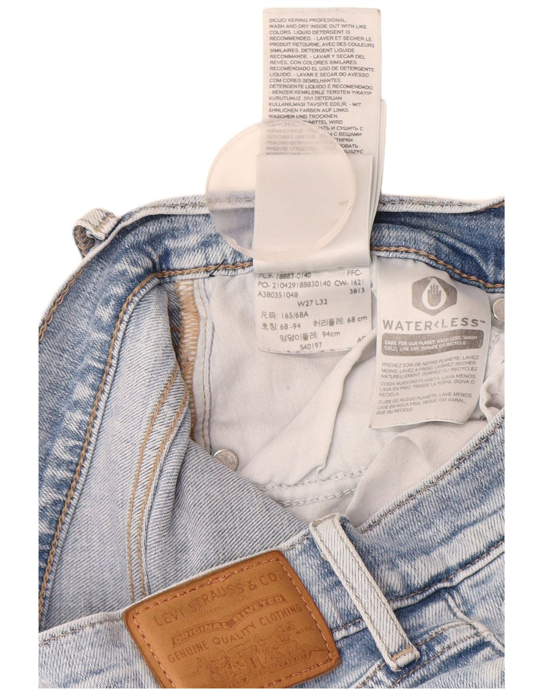 Levi's Damen 724 High Rise Straight Jeans W27 L32 Blaue Baumwolle