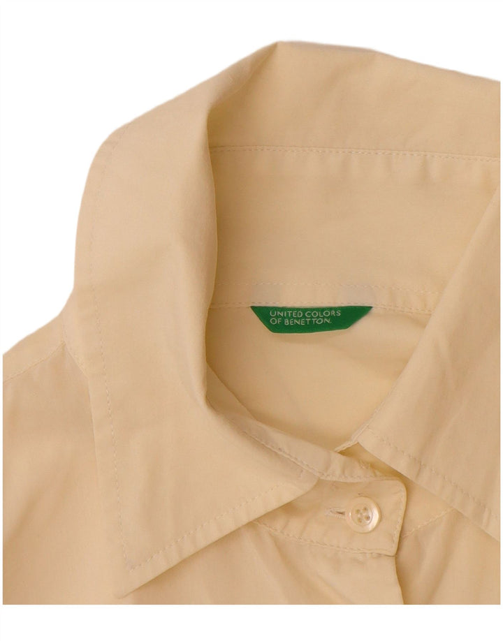Benetton Damen-Hemd UK 16 Large Off White