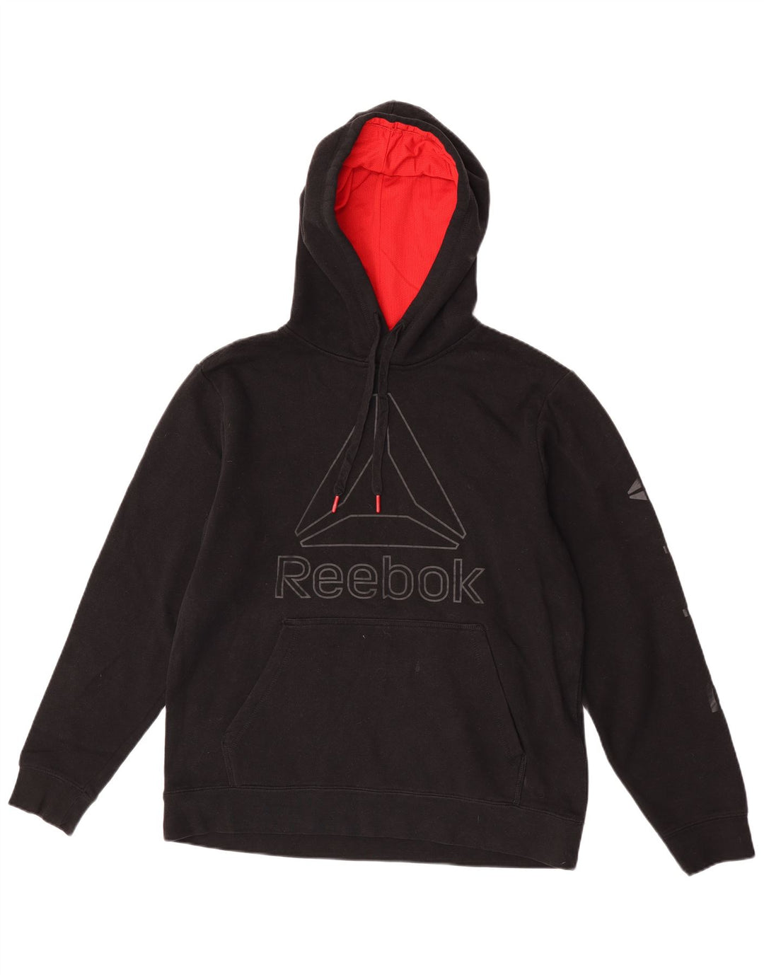 Reebok Herren Graphic Hoodie Pullover Mittelschwarze Baumwolle