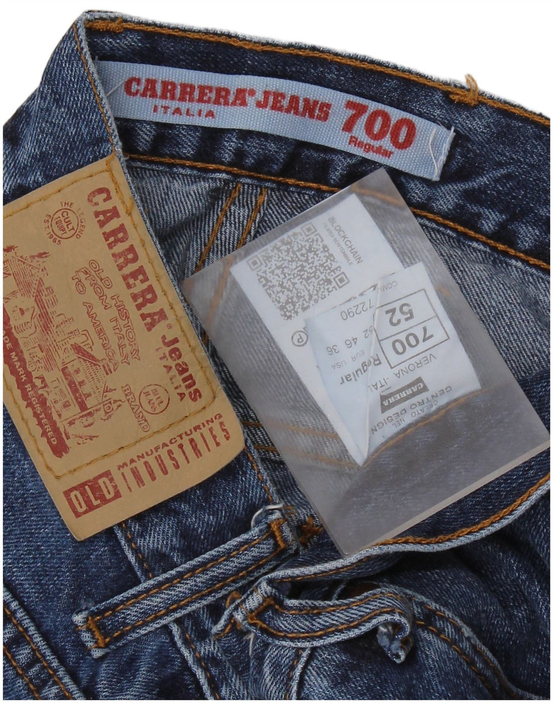 CARRERA Herren 700 Straight Jeans W36 L33 Blaue Baumwolle