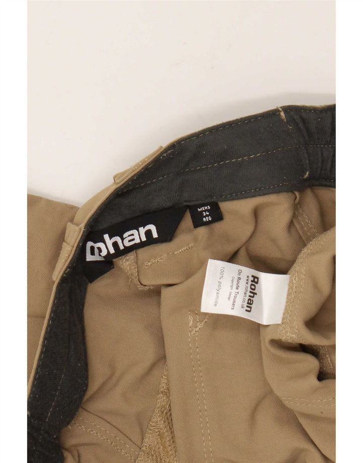 Gerade Chino-Hose für Herren von Rohan, W34, L29, Khaki, Polyamid