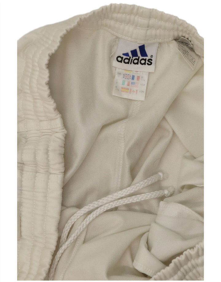 ADIDAS Mens Tracksuit Trousers Medium  Off White