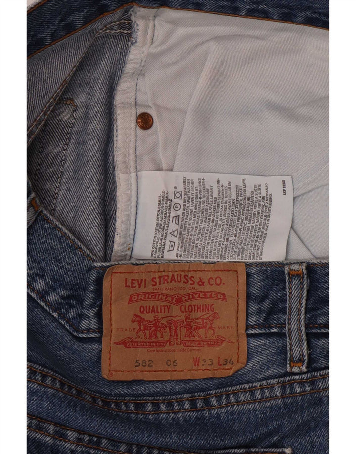 Levi's Herren 582 Straight Jeans W33 L28 Blaue Baumwolle