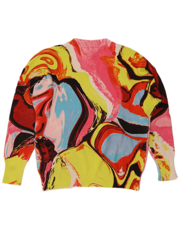 Desigual Damen-Pullover mit V-Ausschnitt, Gr. 14, mittelmehrfarbig