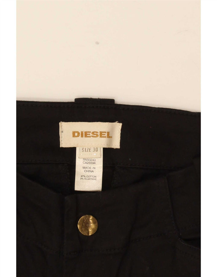 Diesel Slim-Cargohose für Damen, W30, L35, schwarze Baumwolle