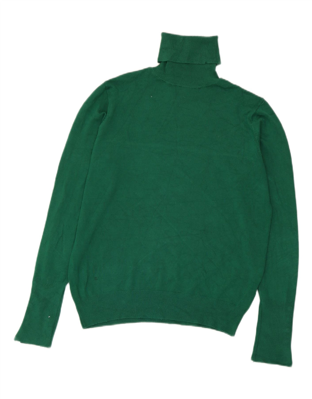 Zara Damen-Pullover mit Rollkragen, UK 12, mittelgrüne Viskose