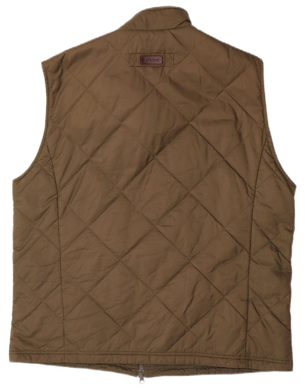 Barbour Herren Steppweste UK 42 XL Khaki Polyamid