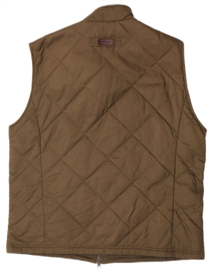 Barbour Herren Steppweste UK 42 XL Khaki Polyamid