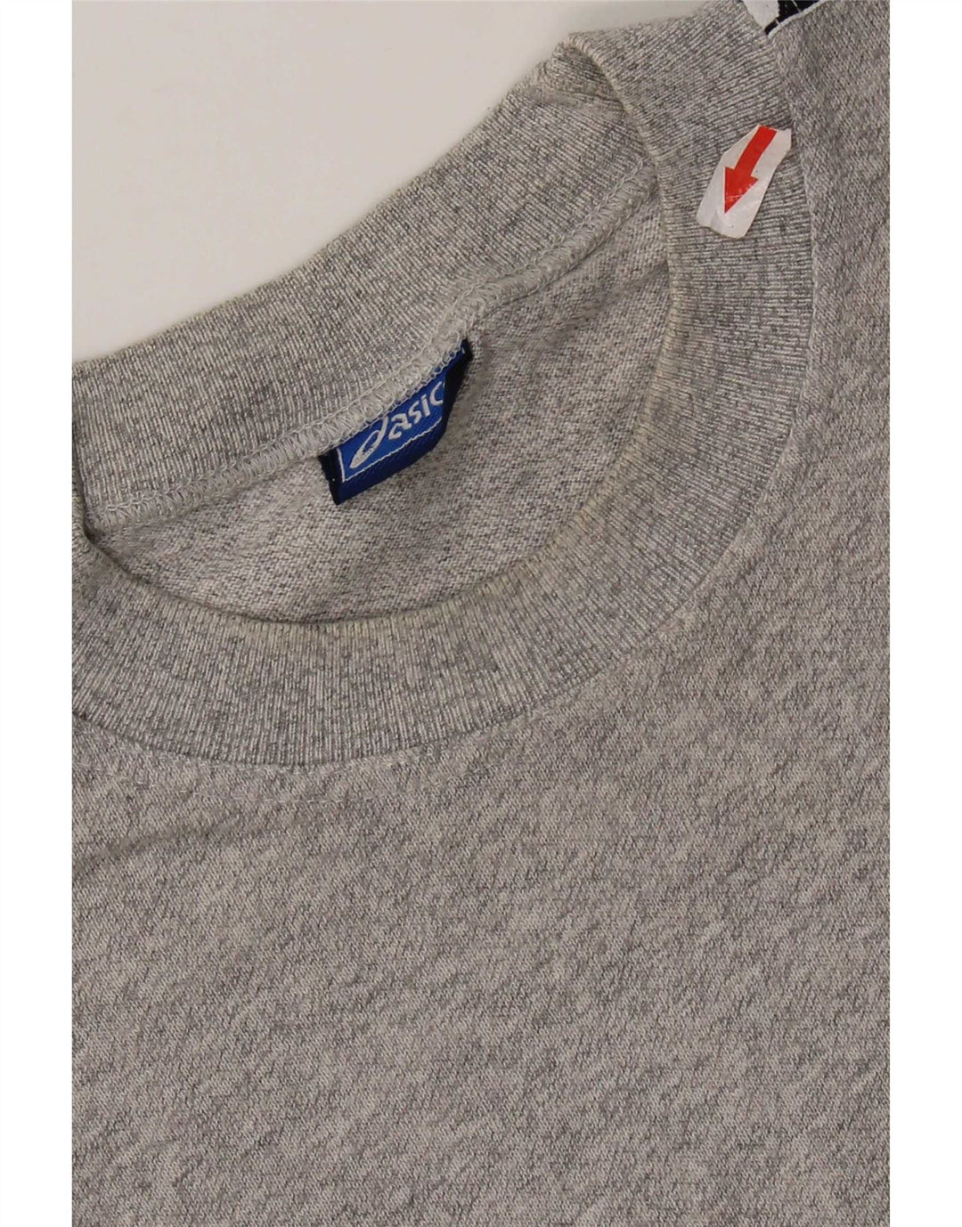 Asics Herren Grafik-T-Shirt-Oberteil aus mittelgrauer Colourblock-Baumwolle