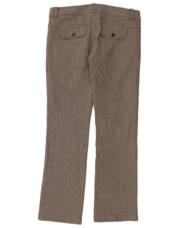 Dondup Damen Bootcut Freizeithose IT 44 Medium W34 L32 Grau Fischgrätenmuster