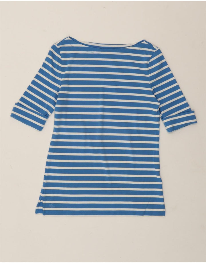Ralph Lauren Damen T-Shirt Top UK 12 Mittelblaue Baumwolle