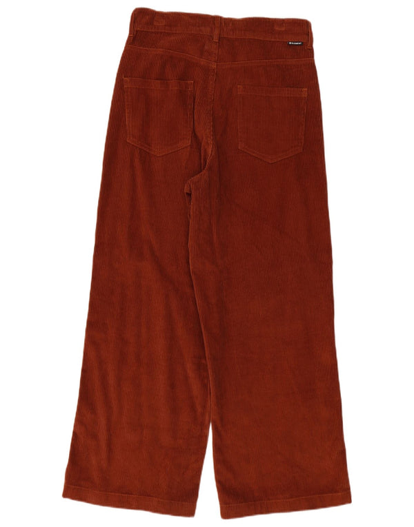 Element Damen Cordhose mit hoher Taille und weitem Bein, W27 L27, braune Baumwolle