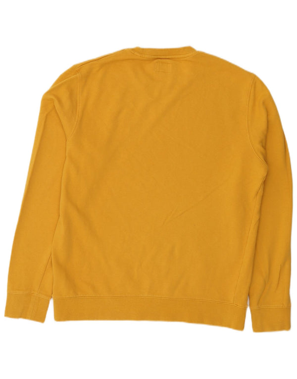 Wrangler Herren-Sweatshirt-Pullover, groß, gelbe Baumwolle