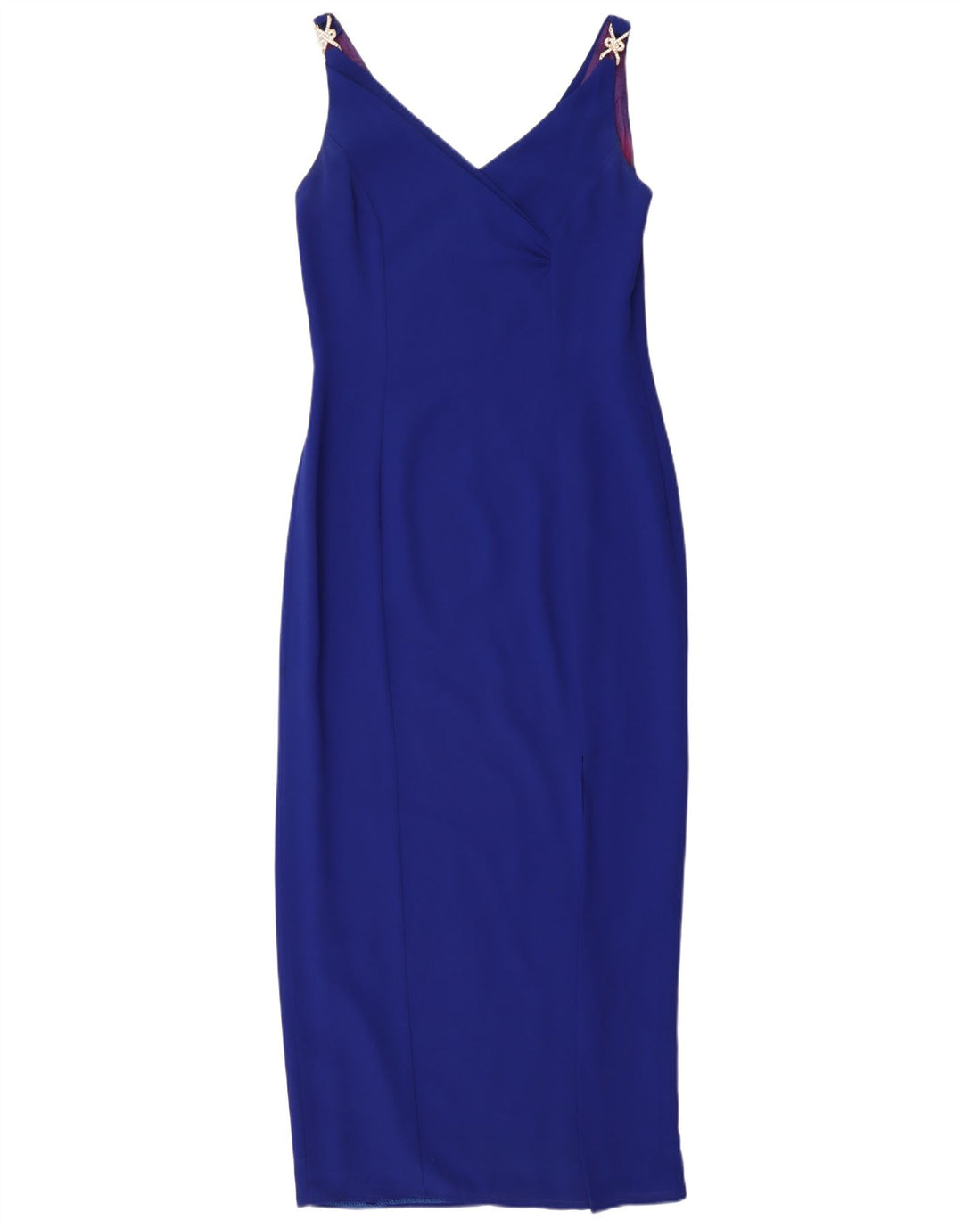 Frank Usher Damen Ärmelloses, figurbetontes Kleid, Größe S, Blau, Polyester