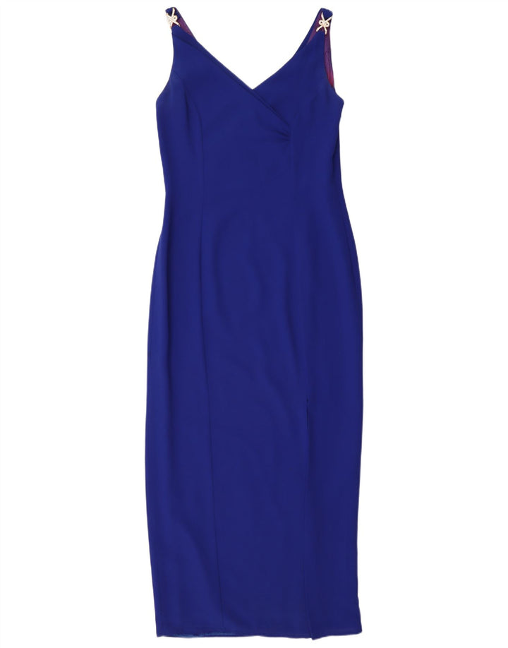 Frank Usher Damen Ärmelloses, figurbetontes Kleid, Größe S, Blau, Polyester