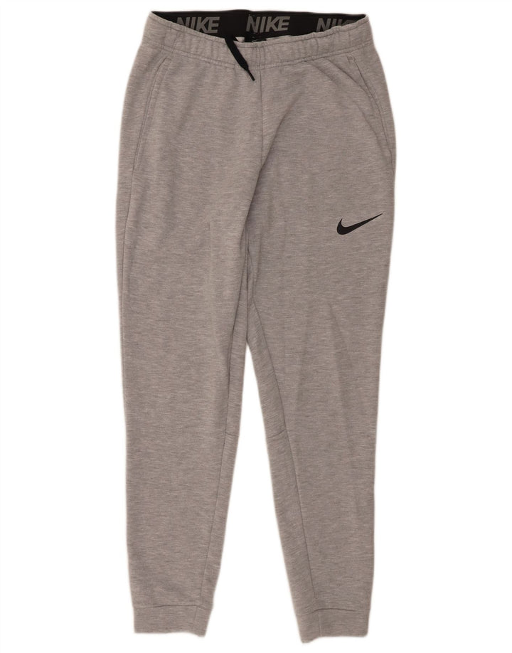 Nike Herren Dri Fit Standard-Trainingshose, Jogginghose, Größe S, Grau meliert