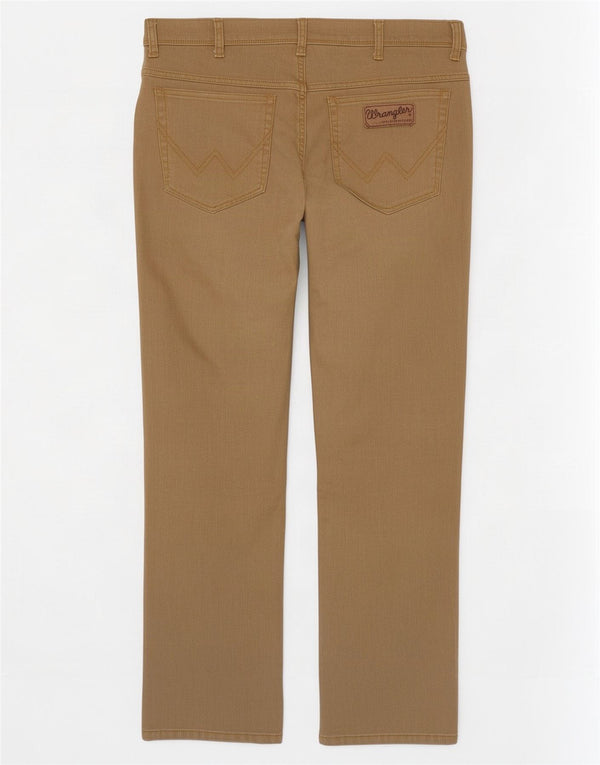 Wrangler Herren Texas Stretch Gerade Freizeithose W36 L32 Braune Baumwolle