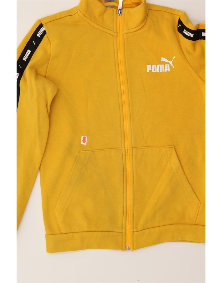 PUMA Boys Graphic Tracksuit Top Jacket 11-12 Years Large  Yellow Cotton Vintage Puma and Second-Hand Puma from Messina Hembry 