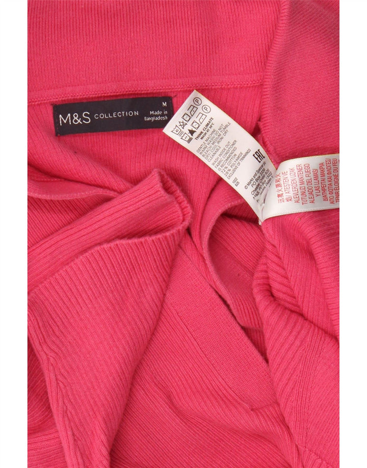 Marks & Spencer Damen-Pullover mit Rollkragen, UK 12, Mittelrosa
