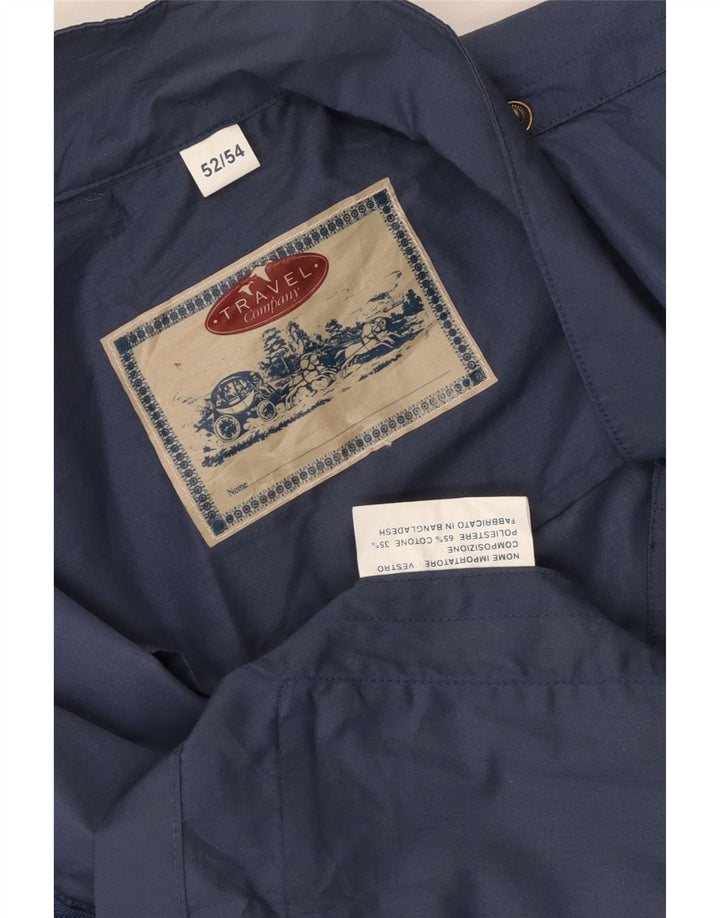Vintage Herren Utility Jacke IT 52 XL Blau Polyester